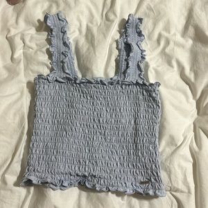 hollister cropped tank, light blue, size s